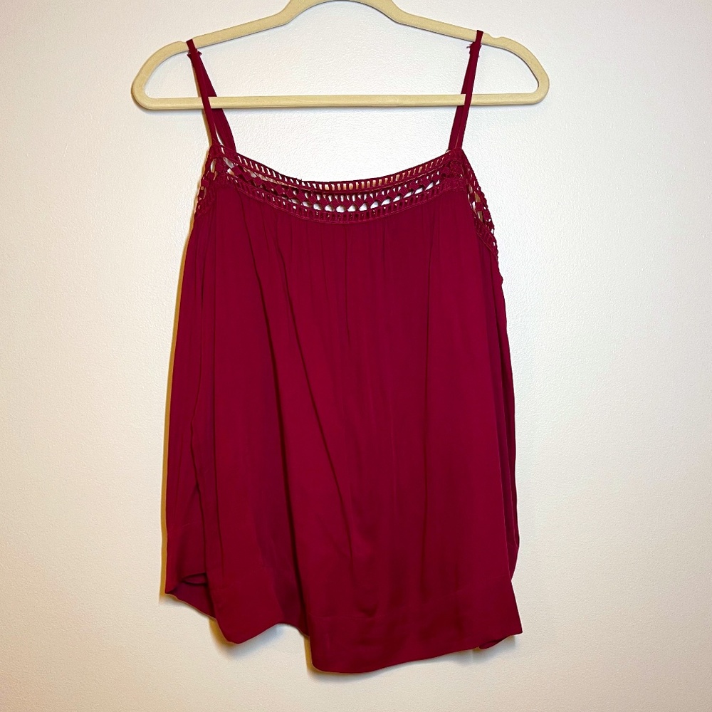 Love Stitch Off the Shoulder Wine Blouse -Medium